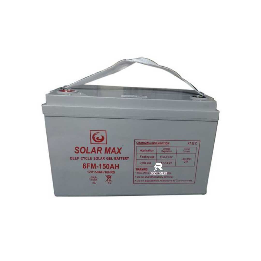 Solarmax 150Ah Solar Battery – Grey | Reliable Deep Cycle Performance