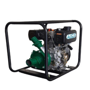 2-Inch 4HP Aico Japan Diesel Water Pump – ADP65-55 Green Cast Pump Engine, 75 Metre Head, High Pressure