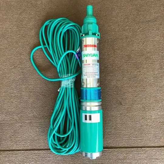 60m 0.4kW Shiyuan Solar Borehole Pump – 6m³/h 48V 1.25" Submersible Deep Well Pump - Image 3