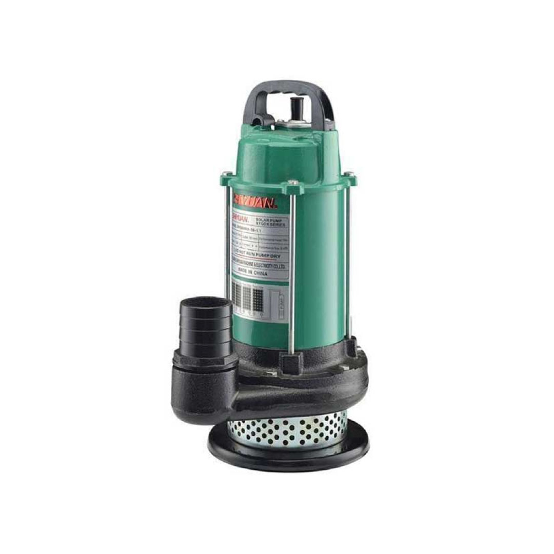 18m Shiyuan QDX Solar Water Borehole Pump – 1.5HP 8000L/h 2” Submersible Pump