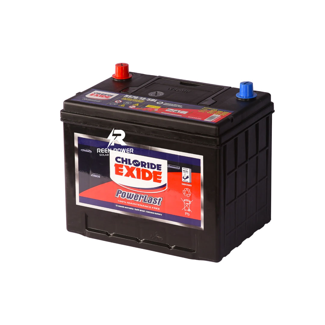 Chloride Exide NS70MFL Powerlast Car Battery – Maintenance-Free