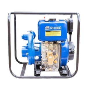 14HP Rhino Japan Diesel Water Pump – Blue High Pressure, 110m Head, 65m³/hr Flow, Rope Start
