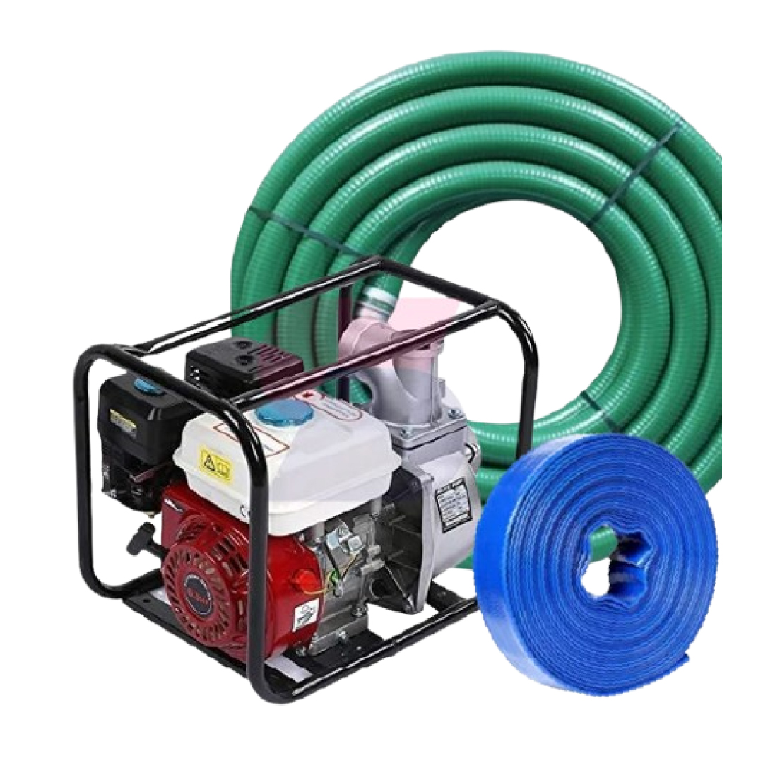 Water Pump Combo Set – Includes 100m Delivery Pipe + 10m Suction Pipe | Complete Ready-to-Use Kit