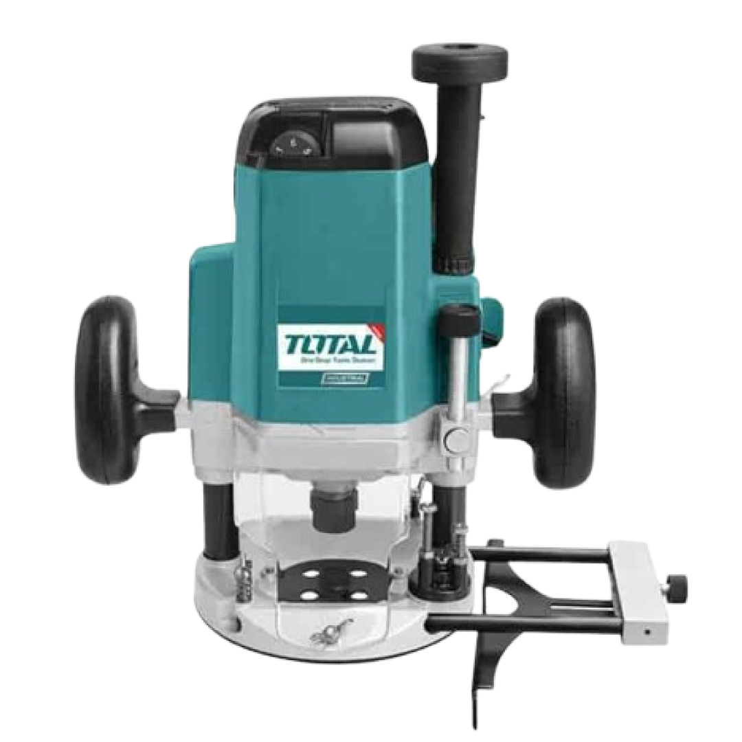 2200W TOTAL Electric Router – TR111226 Variable-Speed (6/8/12mm, 0–60mm Plunge)