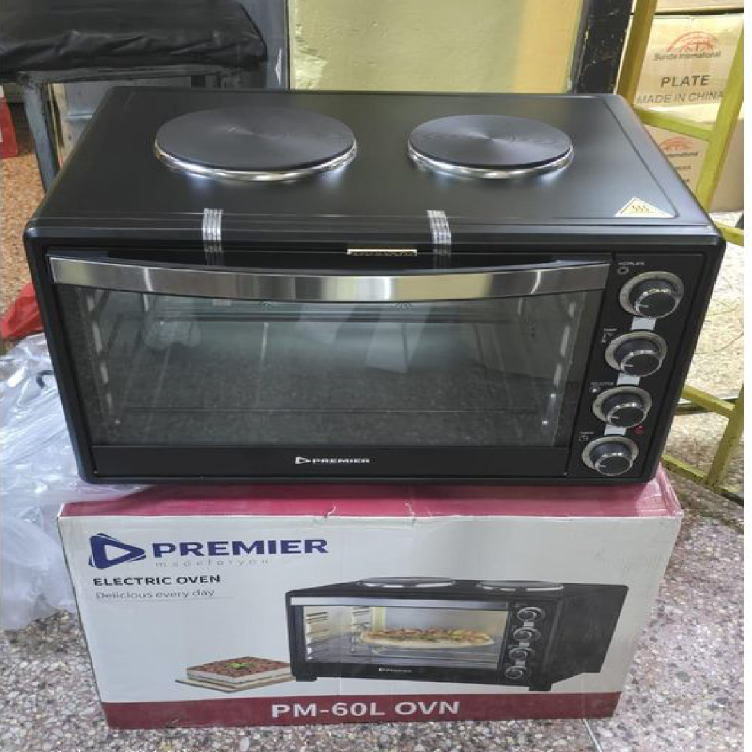 Premier 60L Electric Oven with Double Hotplates – All-in-One Culinary Station - Image 3
