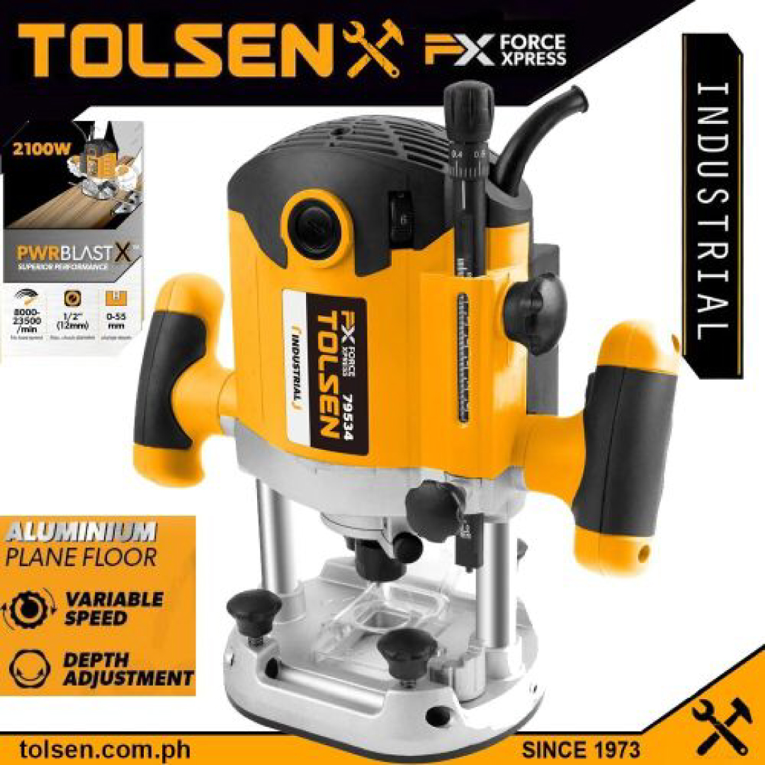 Tolsen 2100W Electric Router – Heavy-Duty Woodworking Precision Tool - Image 2
