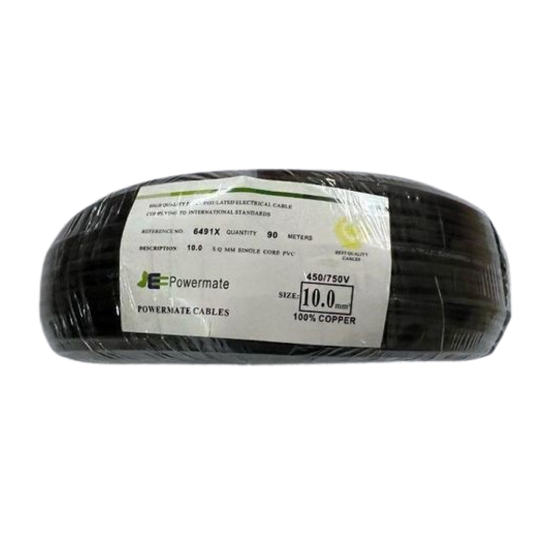 10.0mm Powermate Electric Cable Single Core 90m – Black Color