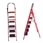 Premier 6-Step Steel Folding Lightweight Multipurpose Ladder