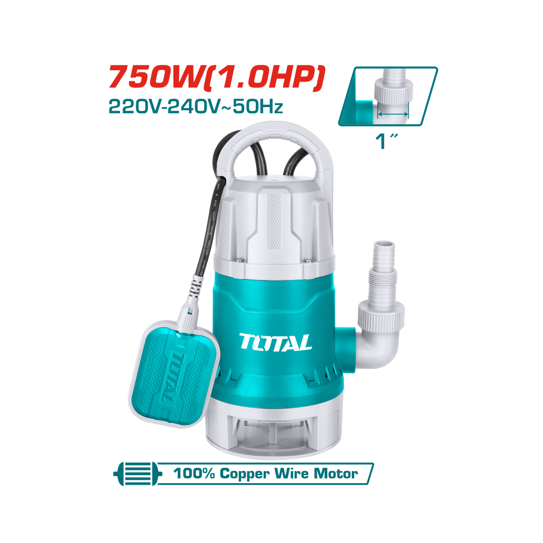 TOTAL TWP87506 Sewage Submersible Pump – 0.75kW / 1.0HP - Image 2