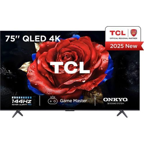 TCL 75" 4K QLED 2025 Latest Google Tv, Voice Control Technology, Quantum Dot, Wi-Fi, 4K HDR-2025 MODEL (1 YEAR WARRANTY)