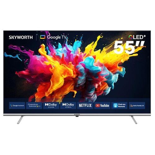 Skyworth 55 Inch 4K QLED TV - 55Q6500G Smart Google 2025 Model, Ultra HD Picture