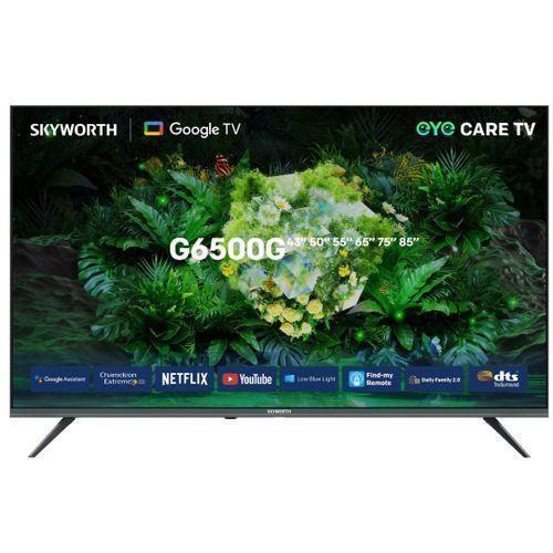 Skyworth 65" Inch 4K UHD QLED Smart Google Android TV, Netflix, Prime Video, Youtube Television With One Year Warranty