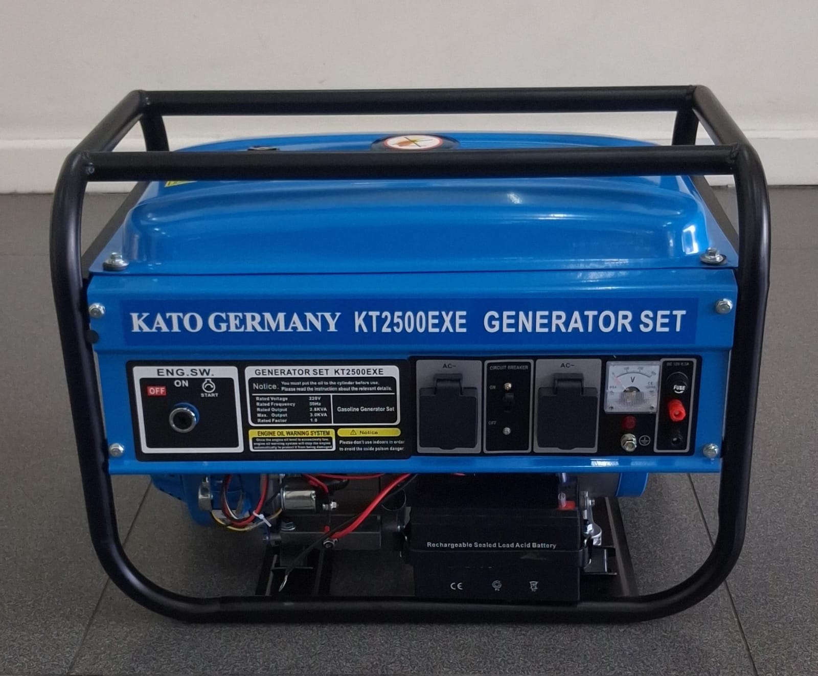 KATO KT3500EXE 3.8KVA Germany Petrol Generator - Key Start, 4-Stroke Engine