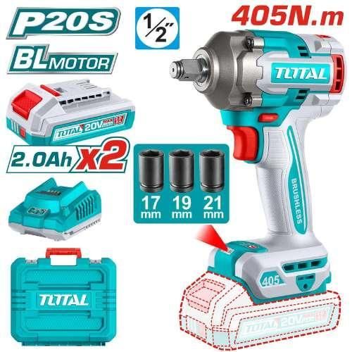 Total Cordless Impact Wrench 405Nm - TIWLI2045