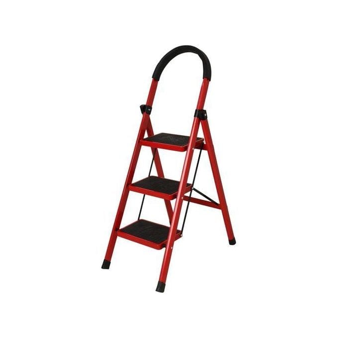 HSL3 (3 Step) Household Steel Red Ladder