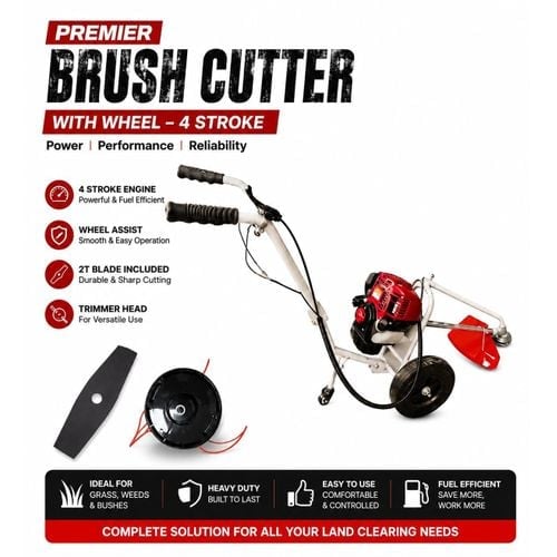 Premier 4-Stroke Brush Cutter with Wheels