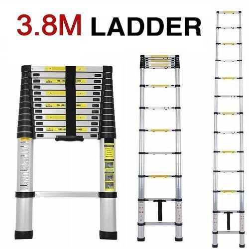 3.8M Heavy Duty Aluminium Telescopic Ladder