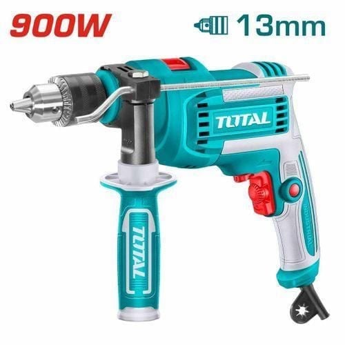 TOTAL 900W Impact Drill(TG1091366-8) - Variable Speed, 13mm Capacity, Hammer Function, 360° Rotating Handle