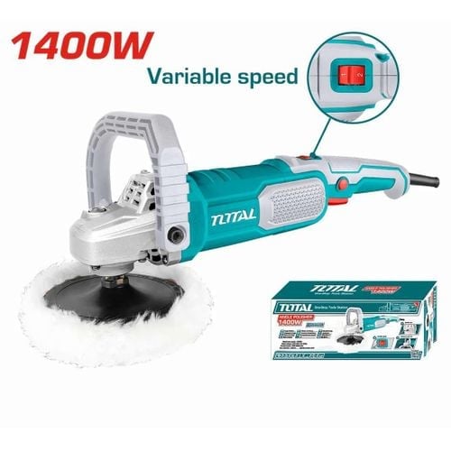 TOTAL 1400W Polisher (TP11418018) - Blue, 180mm Pad, Variable Speed, M14 Spindle