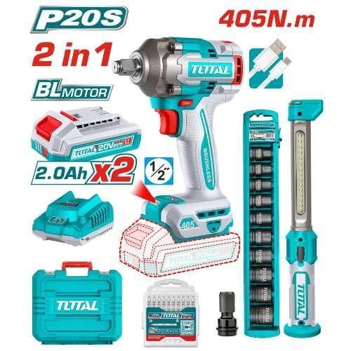 TOTAL Cordless 2 pcs Combo Kit 20V - TOSLI23056