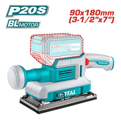 TOTAL Cordless Finishing Sander 20V - TFSLI20313