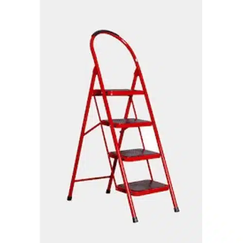 HSL4 (4 Step) Household Steel Red Ladder