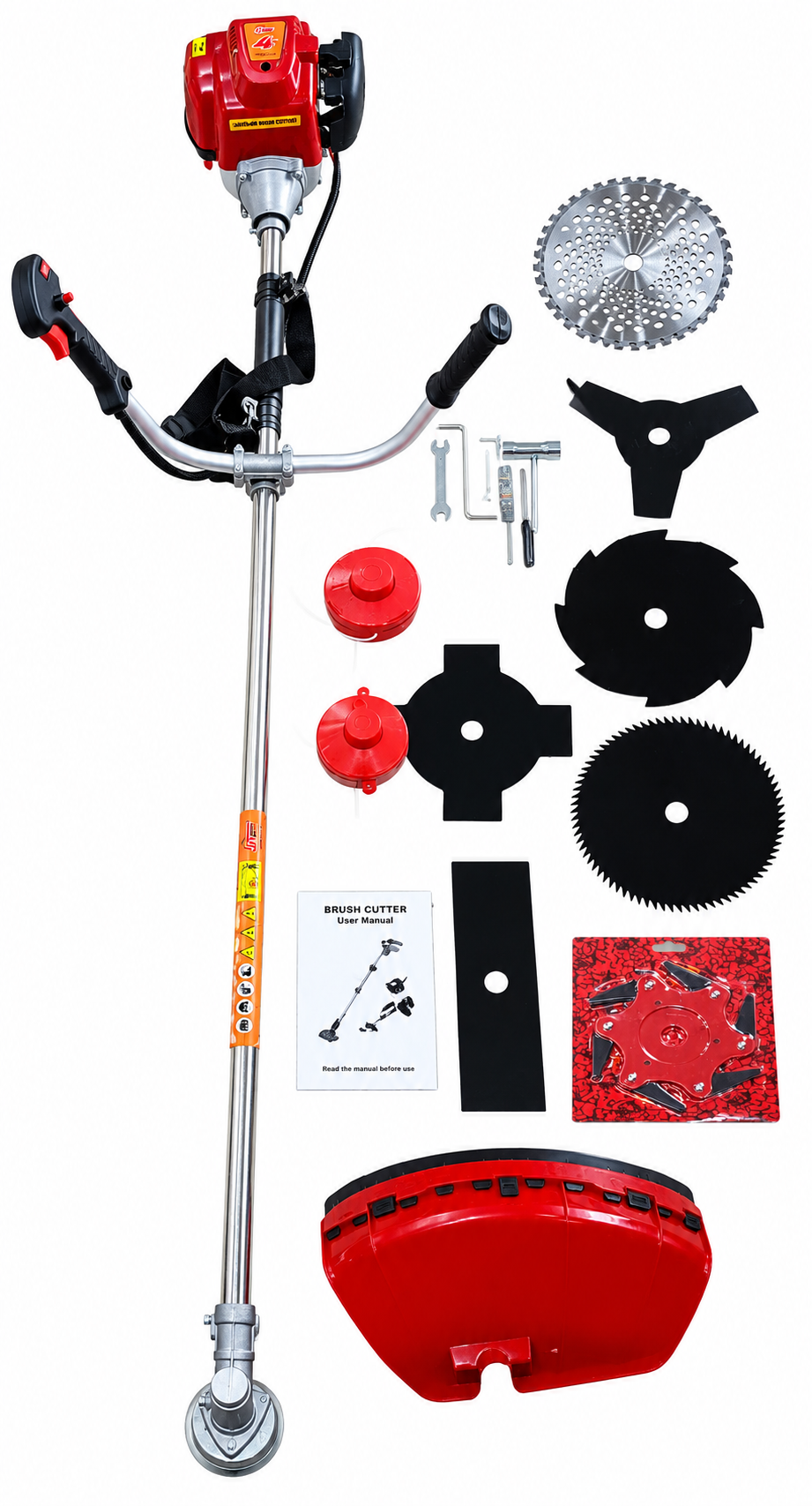 JTMAX 2S-JT35 2 Stroke Side Pack Brush Cutter with 8 Attachments