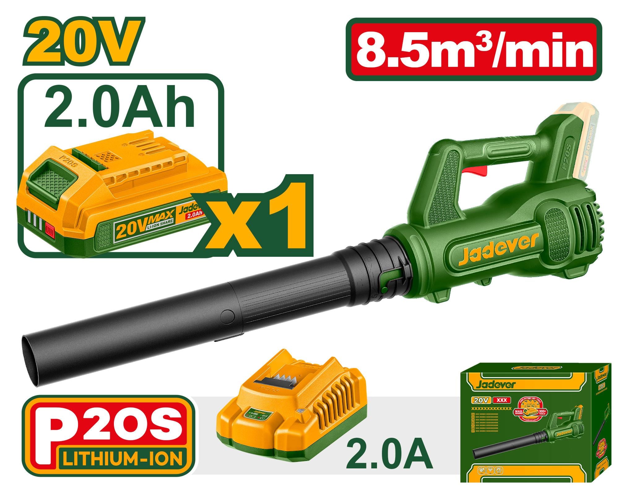 20v Jadever Heavy Duty Cordless Blower