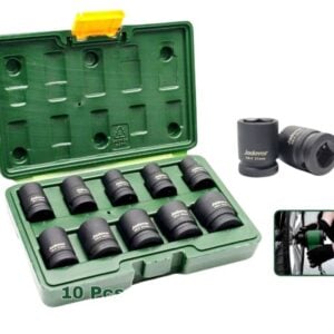 Jadever 10 Pcs 1/2" Impact Socket Set (JDMS1D01)