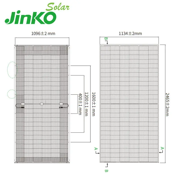 Jinko Tiger Neon 625-650W Bifacial Double With Dual Glass Sola
