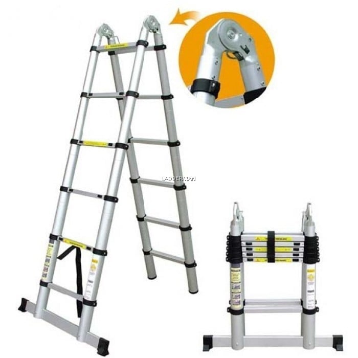 2.8M + 2.8M Double-Sided Telescopic Ladder